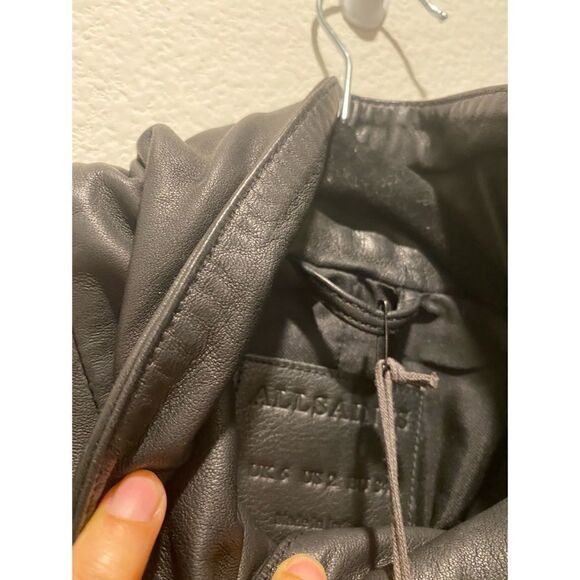 Allsaints Steine Leather Biker Jacket - Picture 9 of 13
